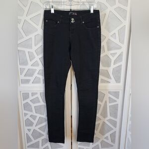 Dots Black Curvy Skinny Jeans — High-Rise Stretch Fit